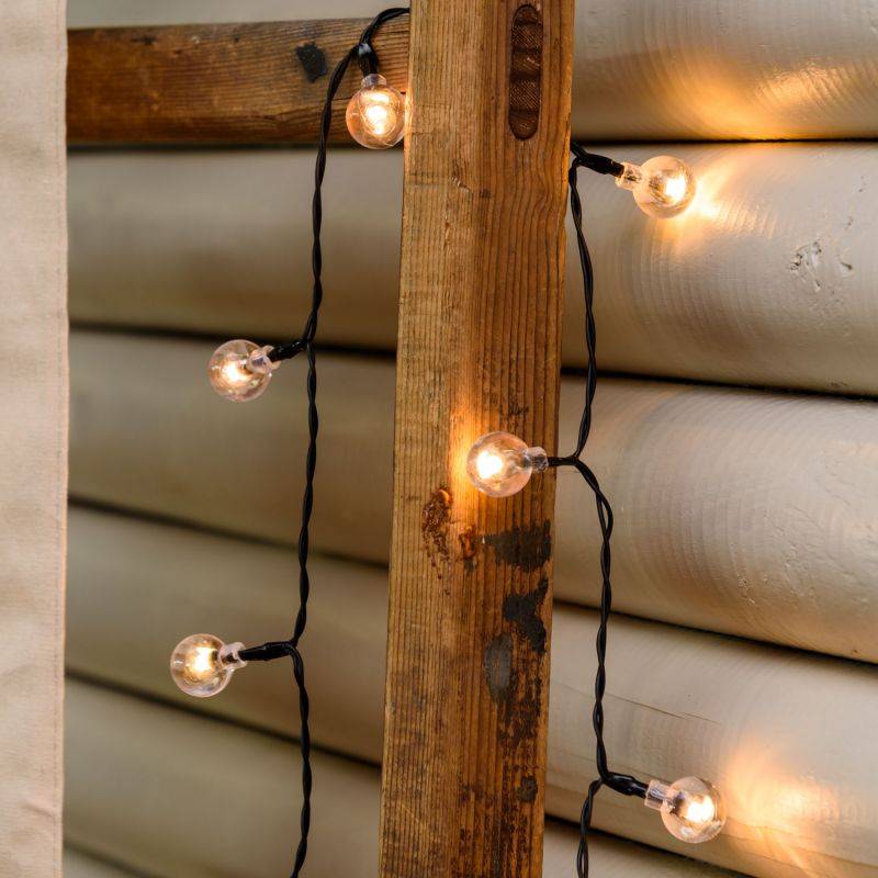 Guirlande lumineuse Solaire 50 boules filament LED